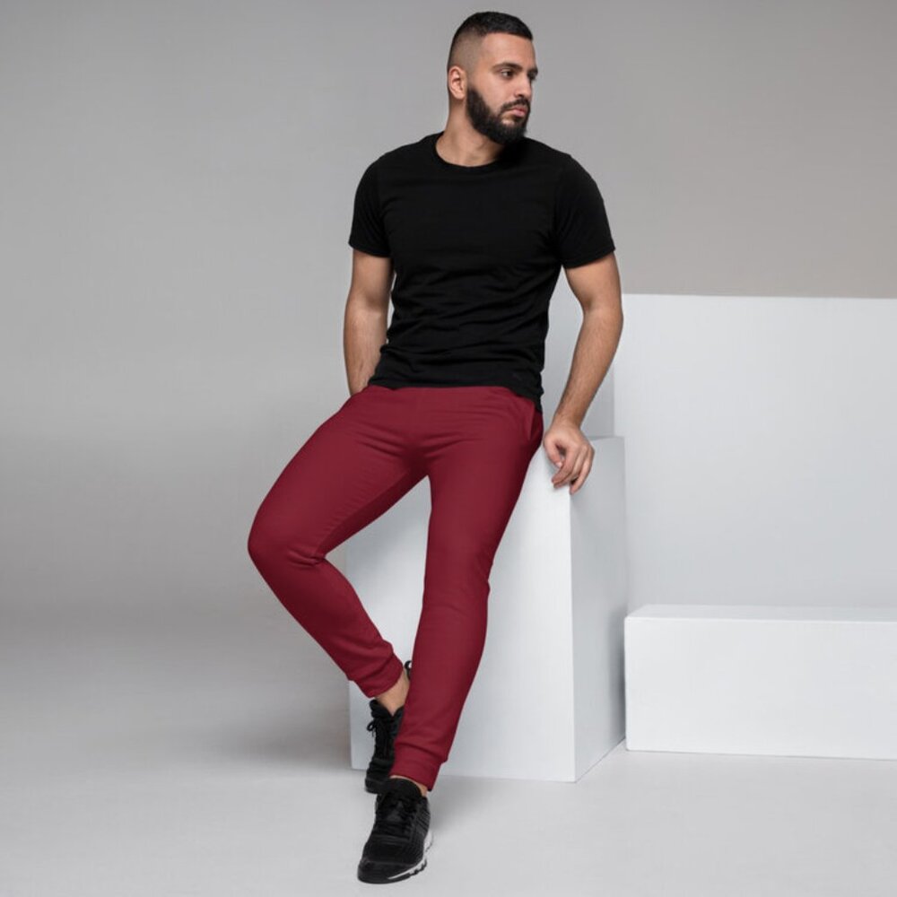 Match Workwear-Inspired Burgundy Joggers